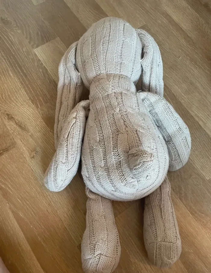 Peluche lapin coton et lin J-line - photo numéro 6