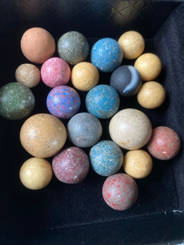 22 billes anciennes vintage