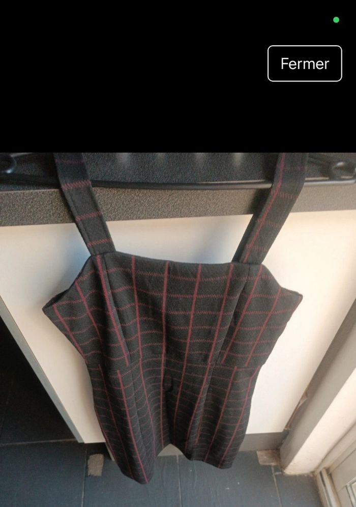 Robe à carreaux à bretelles