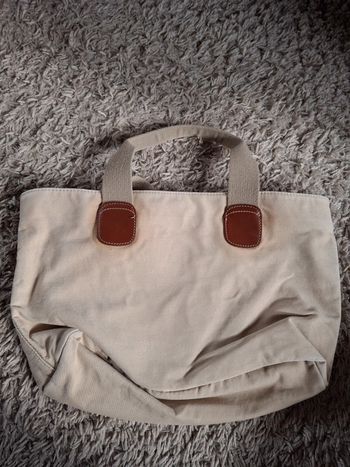 Cabas sac en toile beige