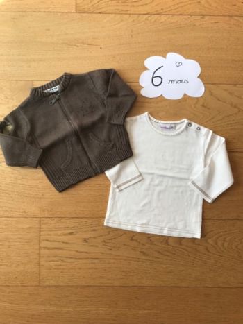 Ensemble gilet/tee shirt 6 mois