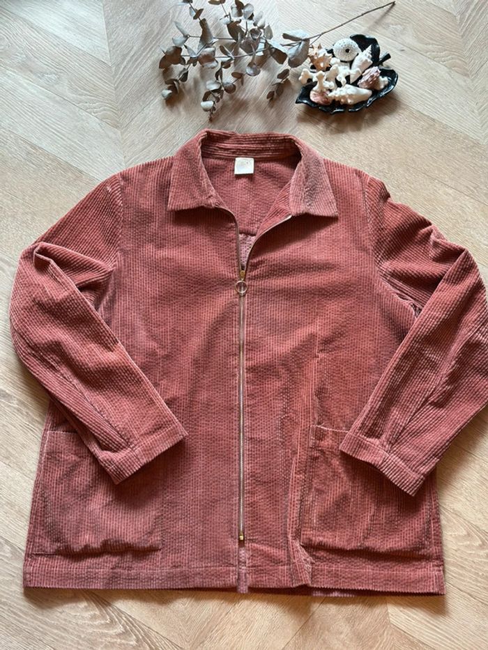 Veste en velours côtelé rose brique Des Petits Hauts – Modèle Elodia – T3 (oversize) - photo numéro 6