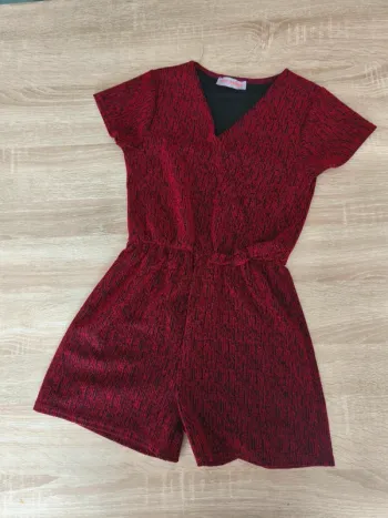 Combishort rouge 8ans
