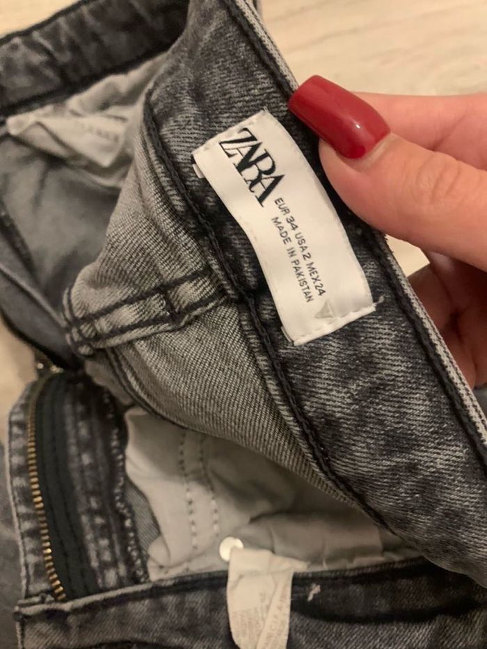 Jean gris à fente Zara taille 36 - photo numéro 5