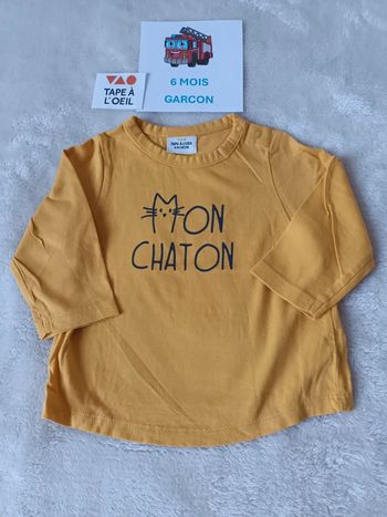Tshirt 6 mois tape a l oeil