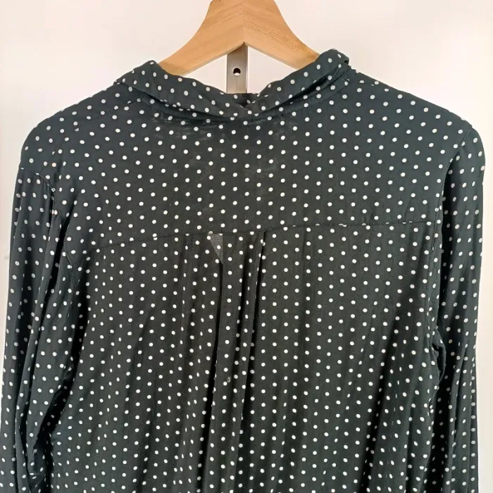 Chemise longue noire à pois blancs - Taille L estimée - N by Naf - A034 - photo numéro 8