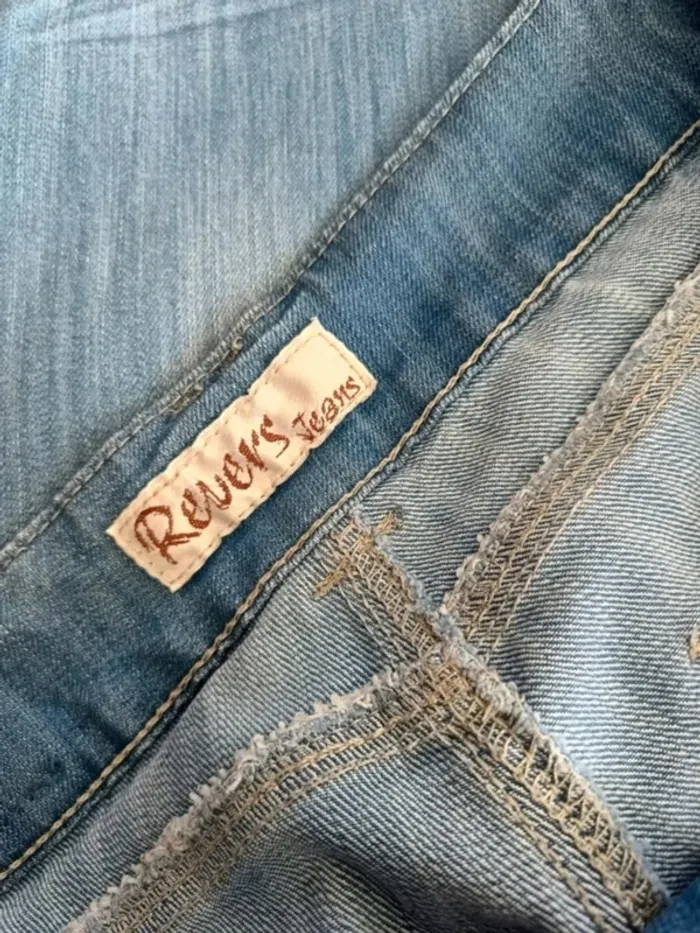 Jean REVERS jeans coupe droite ,taille basse ,texture extensible - photo numéro 11