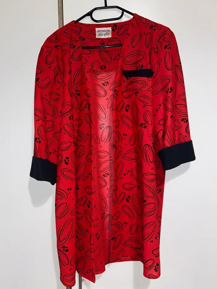 Chemisier rouge et noir - photo numéro 2