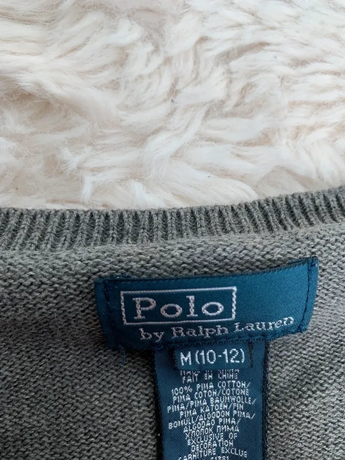 Pull gris Ralph Lauren 10/12ans - photo numéro 3