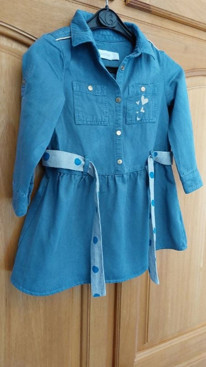 Robe bleue jean 3 ans
