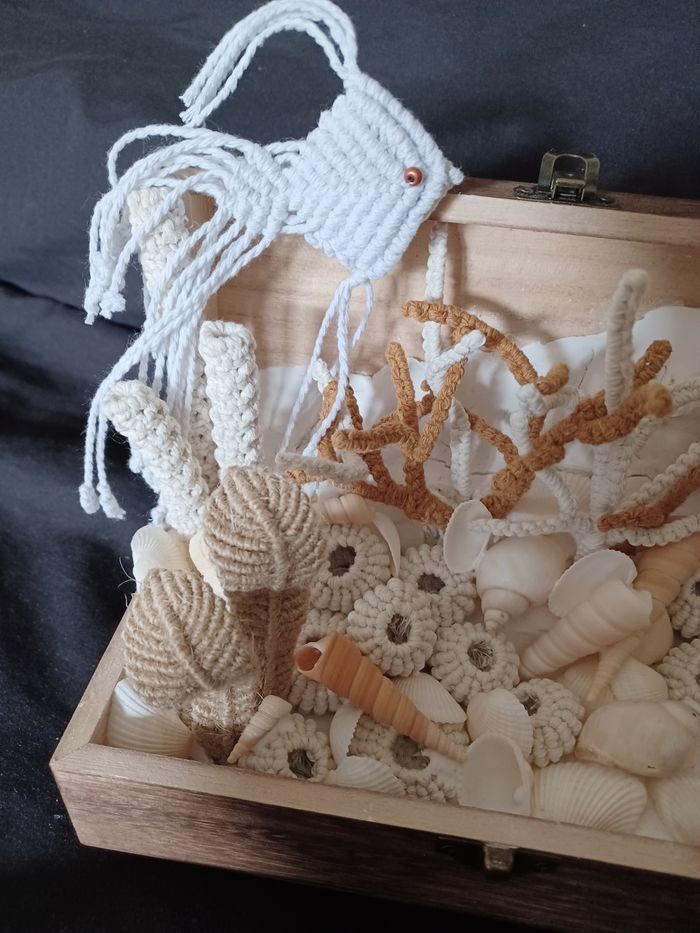 Fond marin macramé lumineux - photo numéro 2