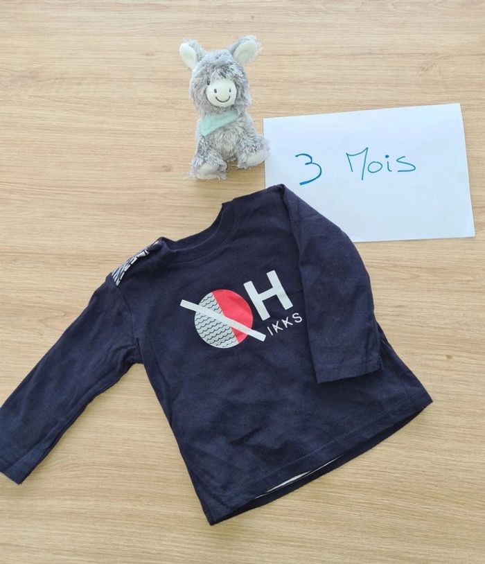 T-shirt réversible Ikks bébé 3 mois