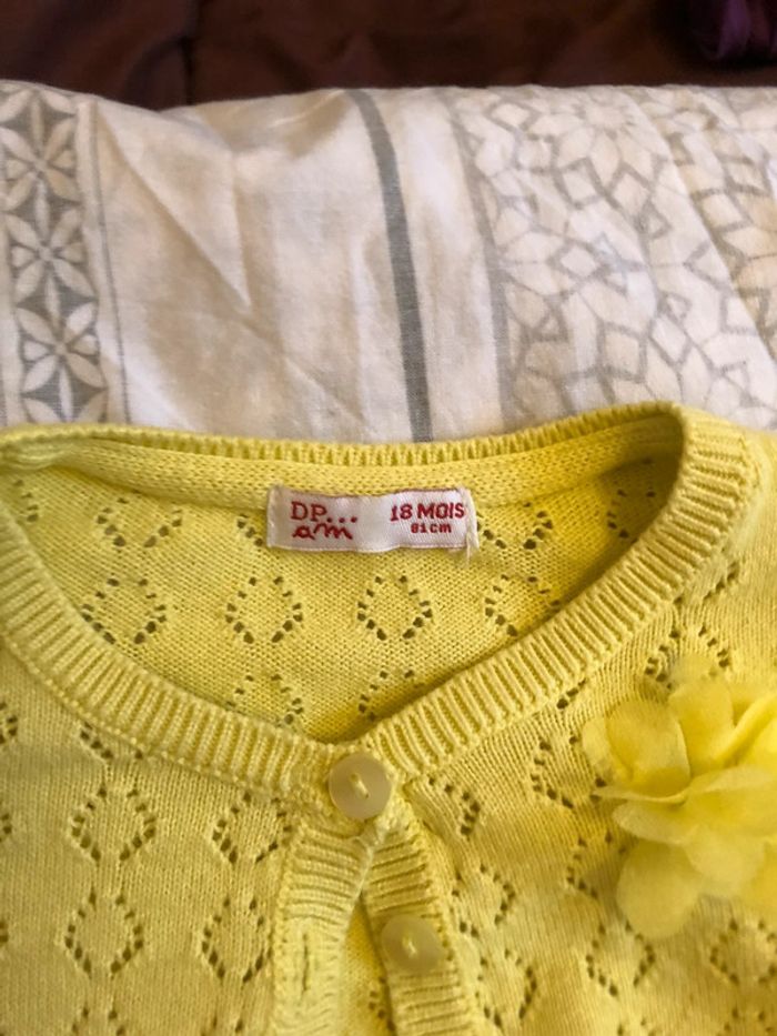 Gilet fille 18 mois jaune dpam - photo numéro 4