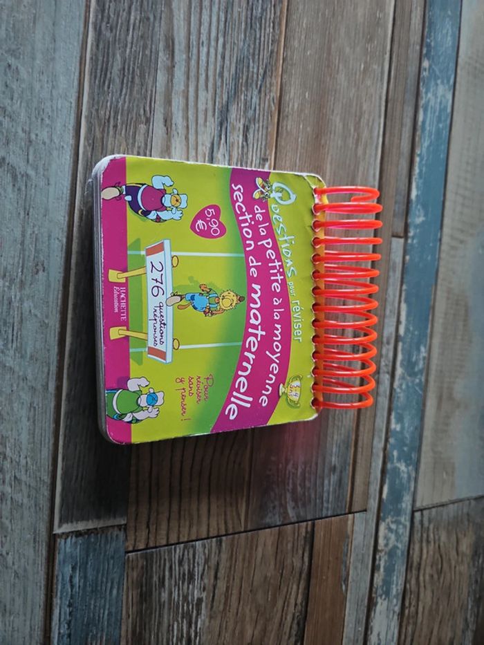 Livre spirale questions pour réviser de la PS à ma MS de maternelle