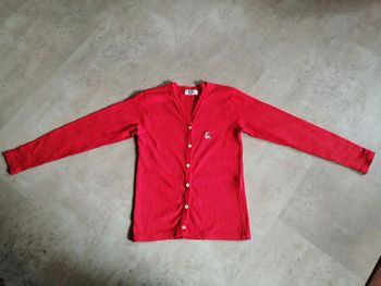 top manches longues boutonné devant rouge taille unique bouton de rechange Lulu castagnette 