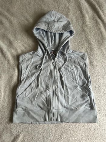 Sweat sans manches zippé bleu ciel XXXS Jennyfer