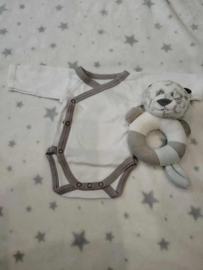 Lot de bodies caches cœur pour "Mini baby" - photo numéro 6