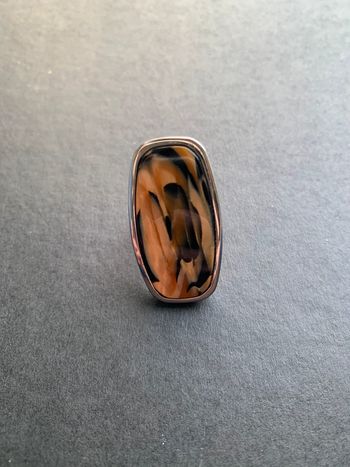 Bague argentée avec pierre naturelle Pagani