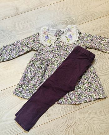 Ensemble Chemisier tunique avec pantalon bébé 18 mois