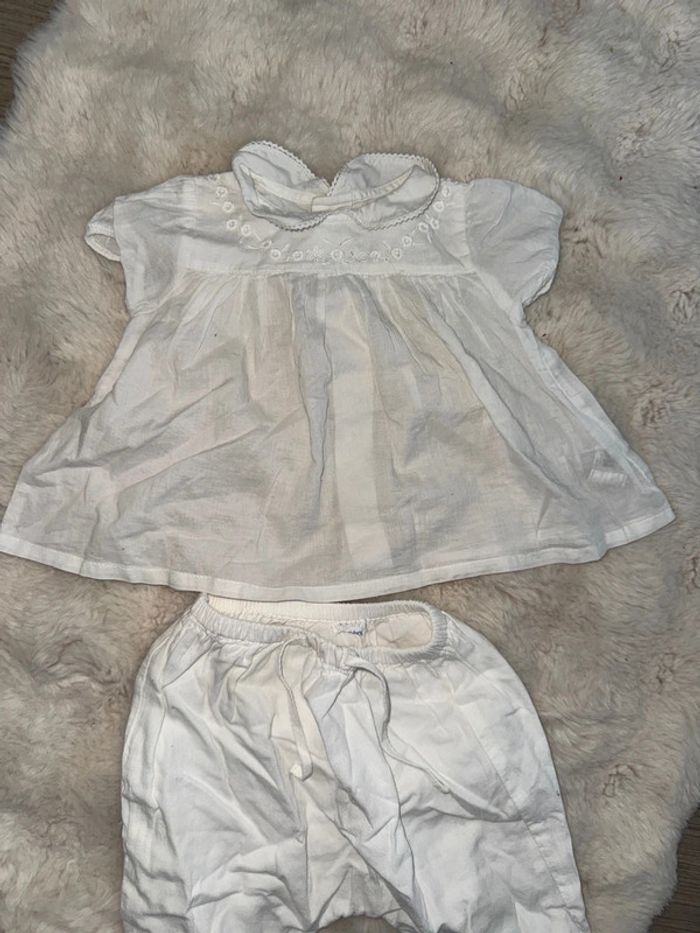 Magnifique ensemble bout chou blanc 6 mois - photo numéro 4