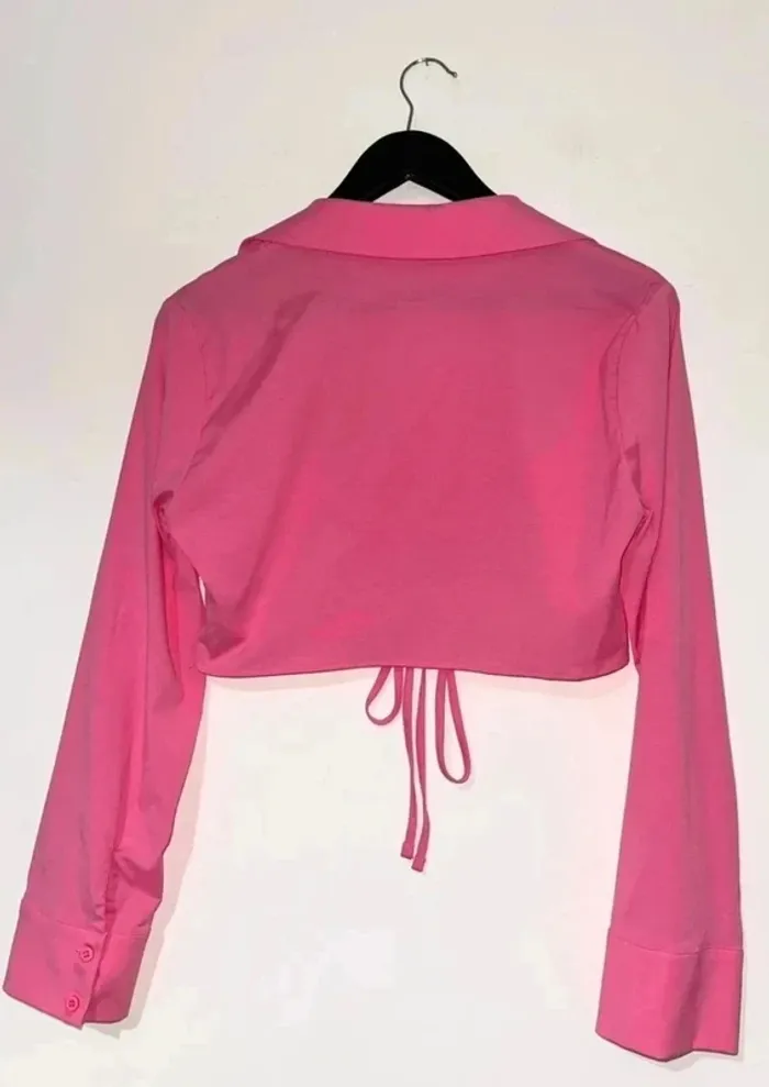 Chemise crop rose bonbon – marque KOTON – Taille 38/40 - photo numéro 6