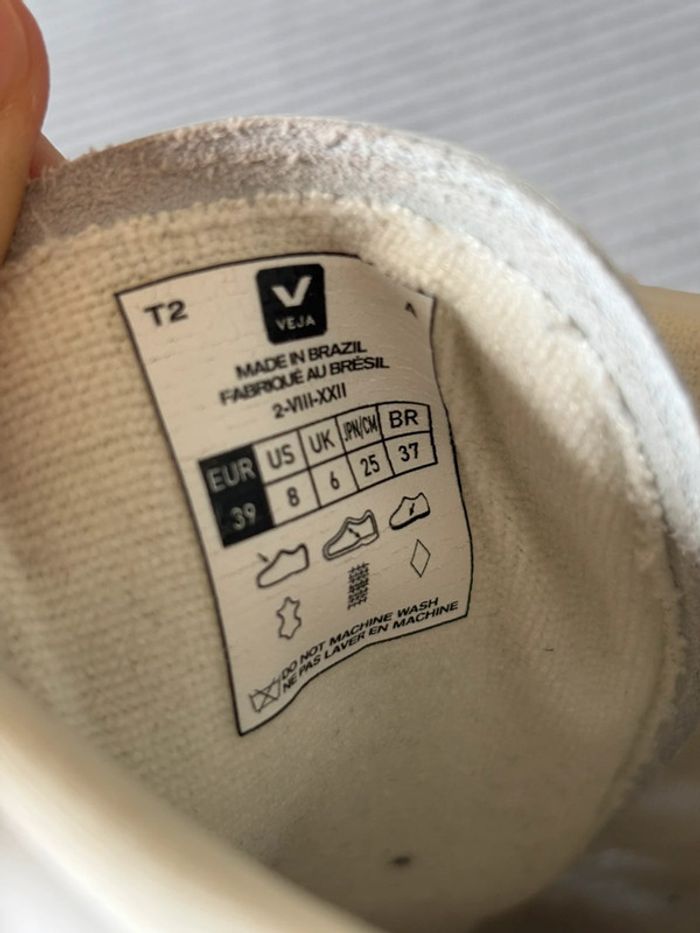 Chaussures veja V12 blanches et marrons / taille 39 - photo numéro 7