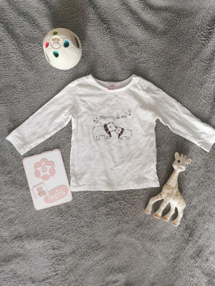 T-shirt manches longues Dopodopo 3 mois