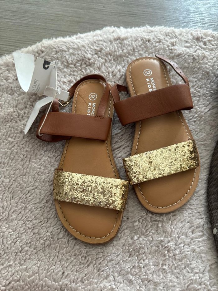 Sandale Monoprix cuir taille 32