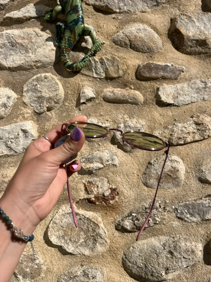 Asos design - Lunettes de soleil rondes oversize avec verres teintés rose - photo numéro 4