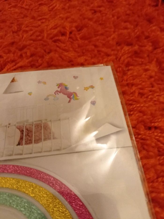Adhésif décoratif effet pailleté "Licorne" - photo numéro 4