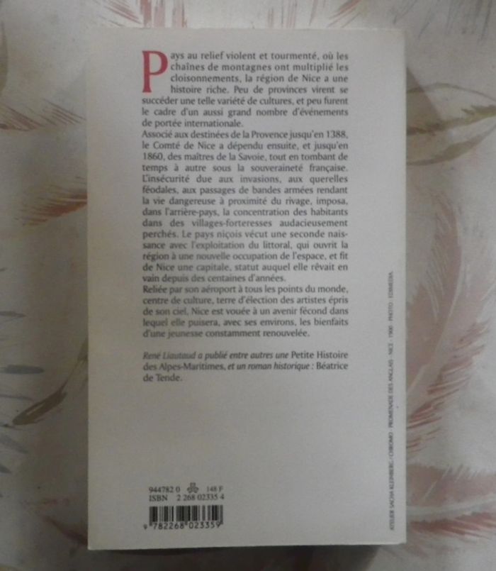Histoire du pays niçois Des origines à l'époque moderne par René Liautaud Ed. du Rocher - photo numéro 2
