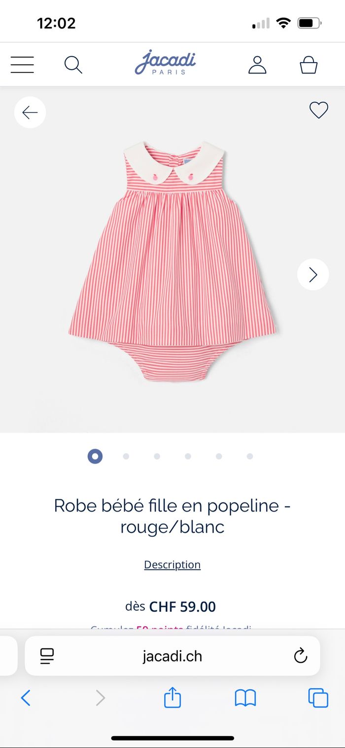 Robe bébé fille jacadi