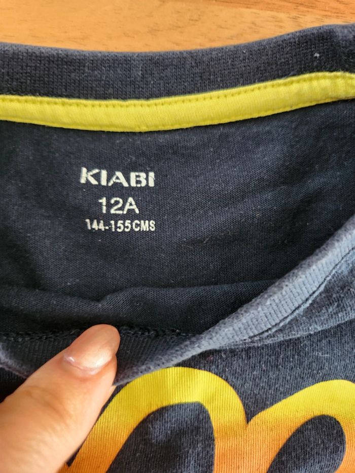 Tee-shirt bleu marine cool inscription Kiabi - photo numéro 3