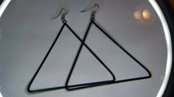 Boucles d'oreilles triangle métal