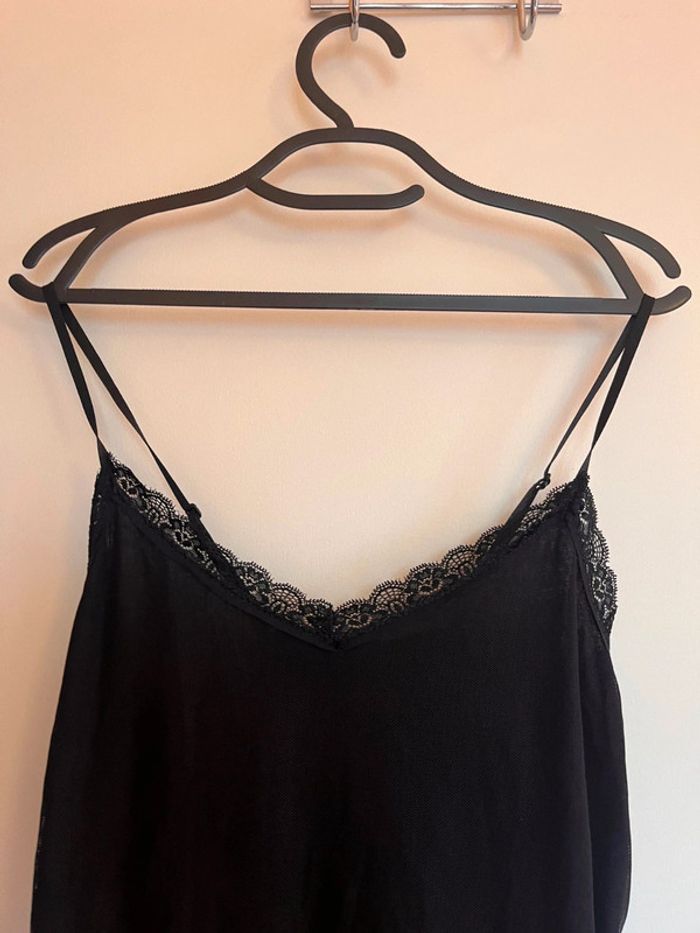 Debardeur noir dentelle chic sexy taille unique - photo numéro 4