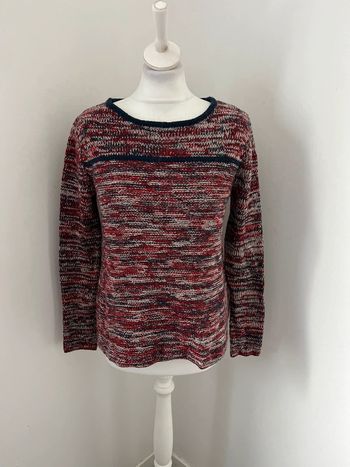 Pull chiné laine tons rouge bleu Bash S