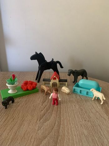 Playmobil, animaux et clapier 
