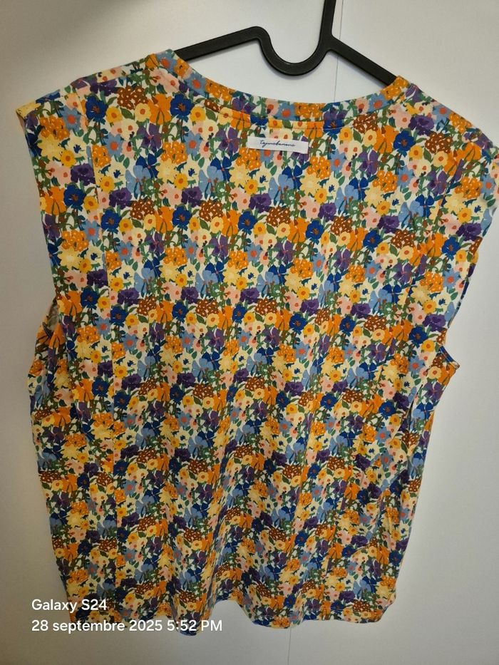 Top haut allaitement Tajine Banane taille L fleurs - photo numéro 4