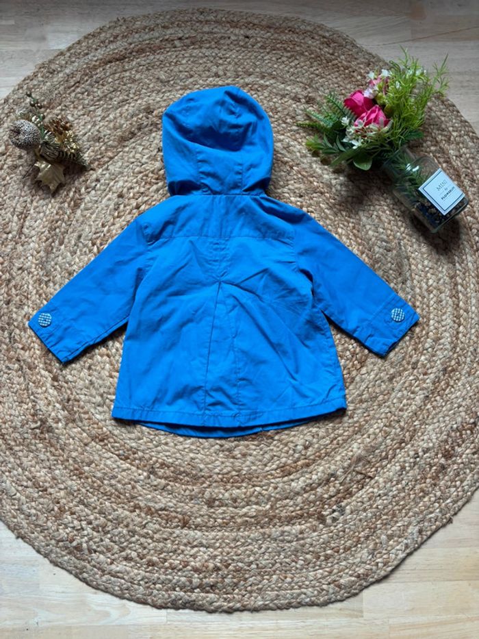 🌺Trench bleu avec capuche fille Taille 9mois/74cm🌺 - photo numéro 9