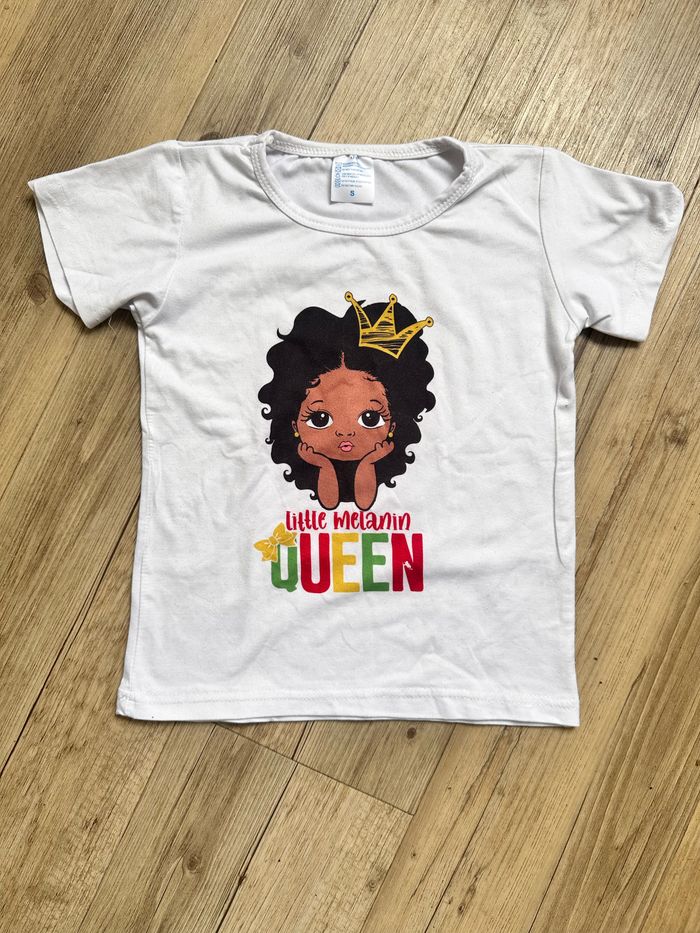 T shirt queen Melanin 3/4 ans