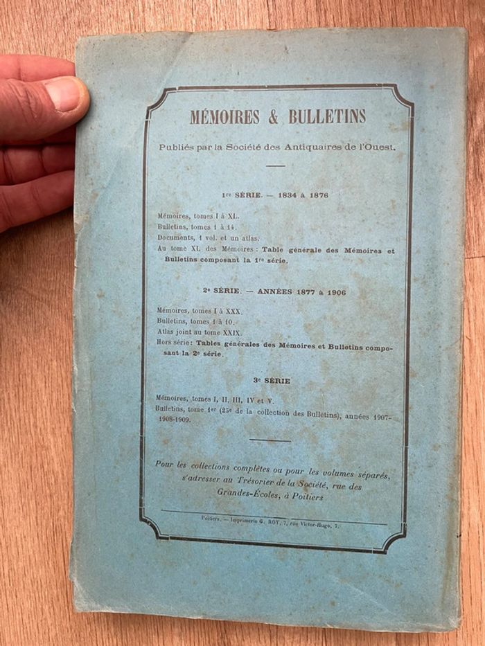 La société tome sixième Antiquaires de l’ouest 1912 - photo numéro 7