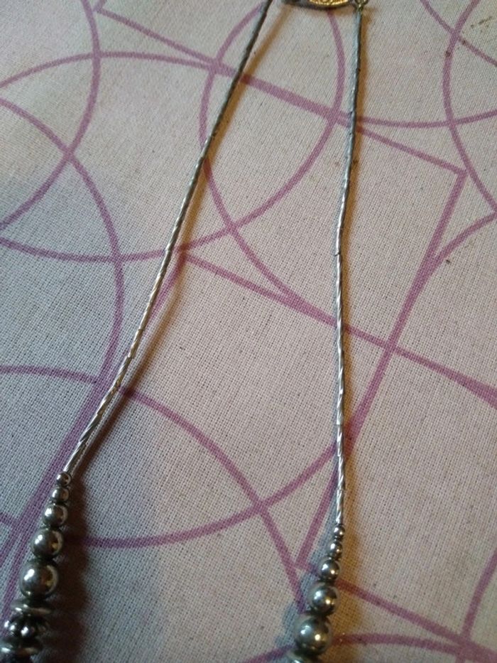 Collier perles métal - photo numéro 5