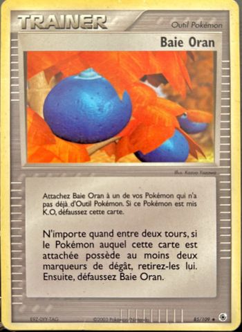 Nintendo Pokémon JCC Baie oran EX Rubis saphir  (85/109)