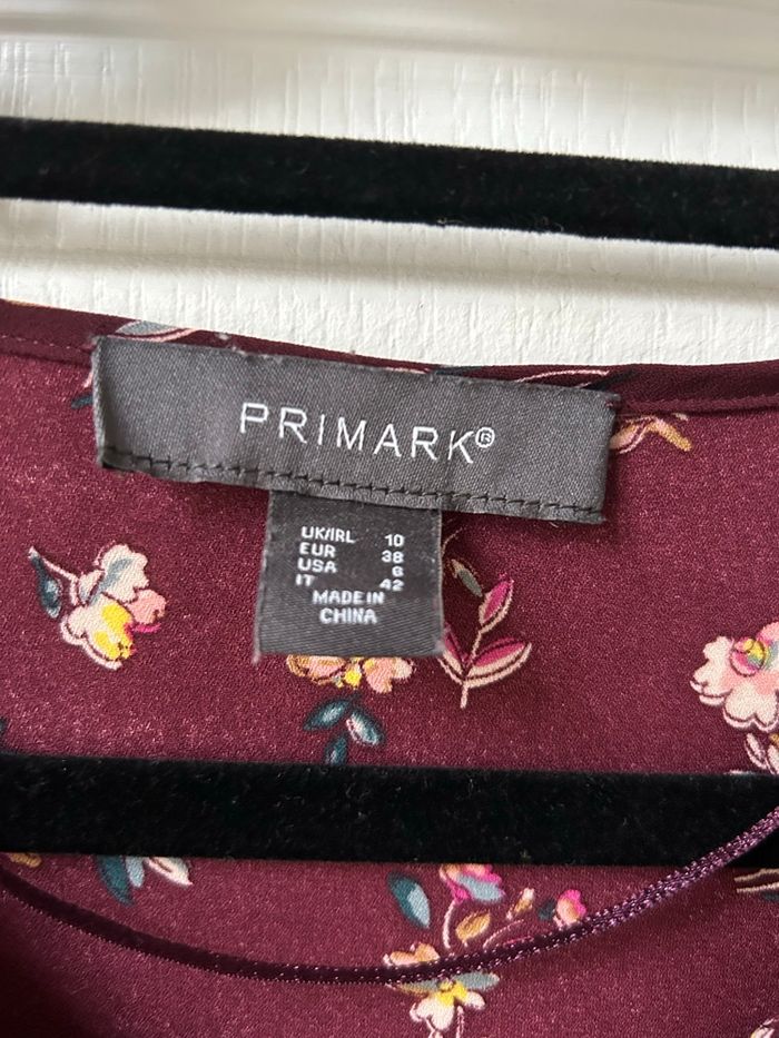 Tuniques, couleur, prune, motif fleuri, marque Primark - photo numéro 3