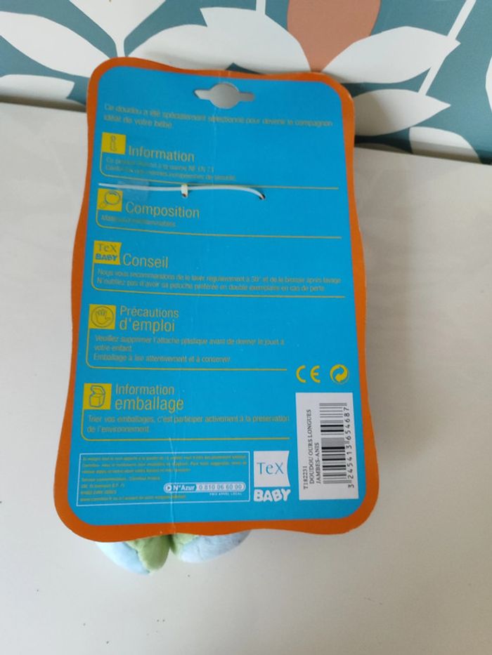 Doudou plat ourson ours nounours tex - photo numéro 6