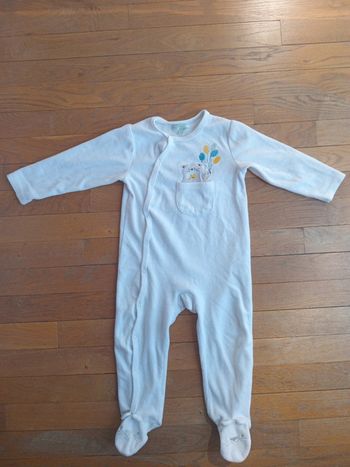 Pyjama velours chaud fille garçon 23 mois Mes Petits Cailloux