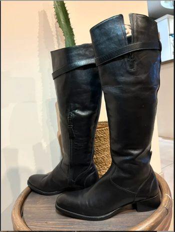  Bottes HESCHUNG en cuir noir - Taille 37,5