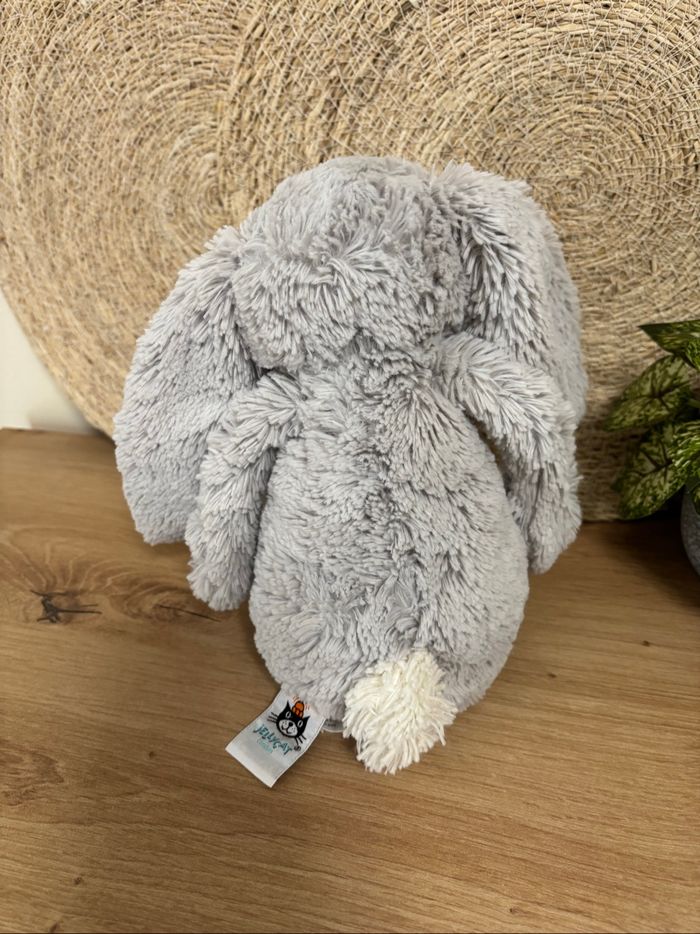 Doudou lapin gris queue blanche jellycat 30 cm - photo numéro 4