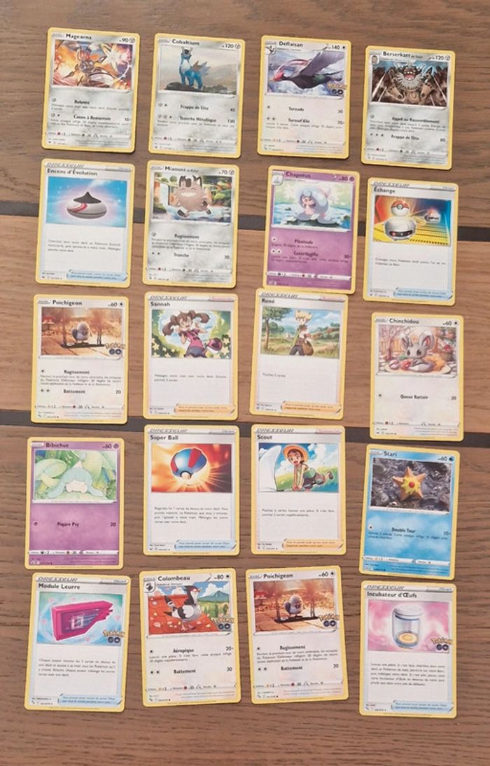 Lot de 20 cartes pokémon neuves