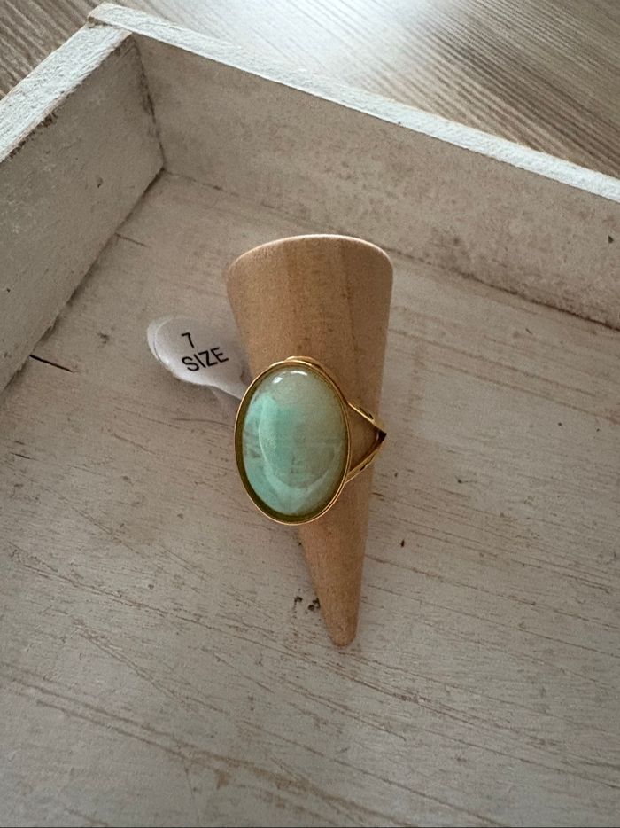 Bague dorée et bleu T7 - photo numéro 6